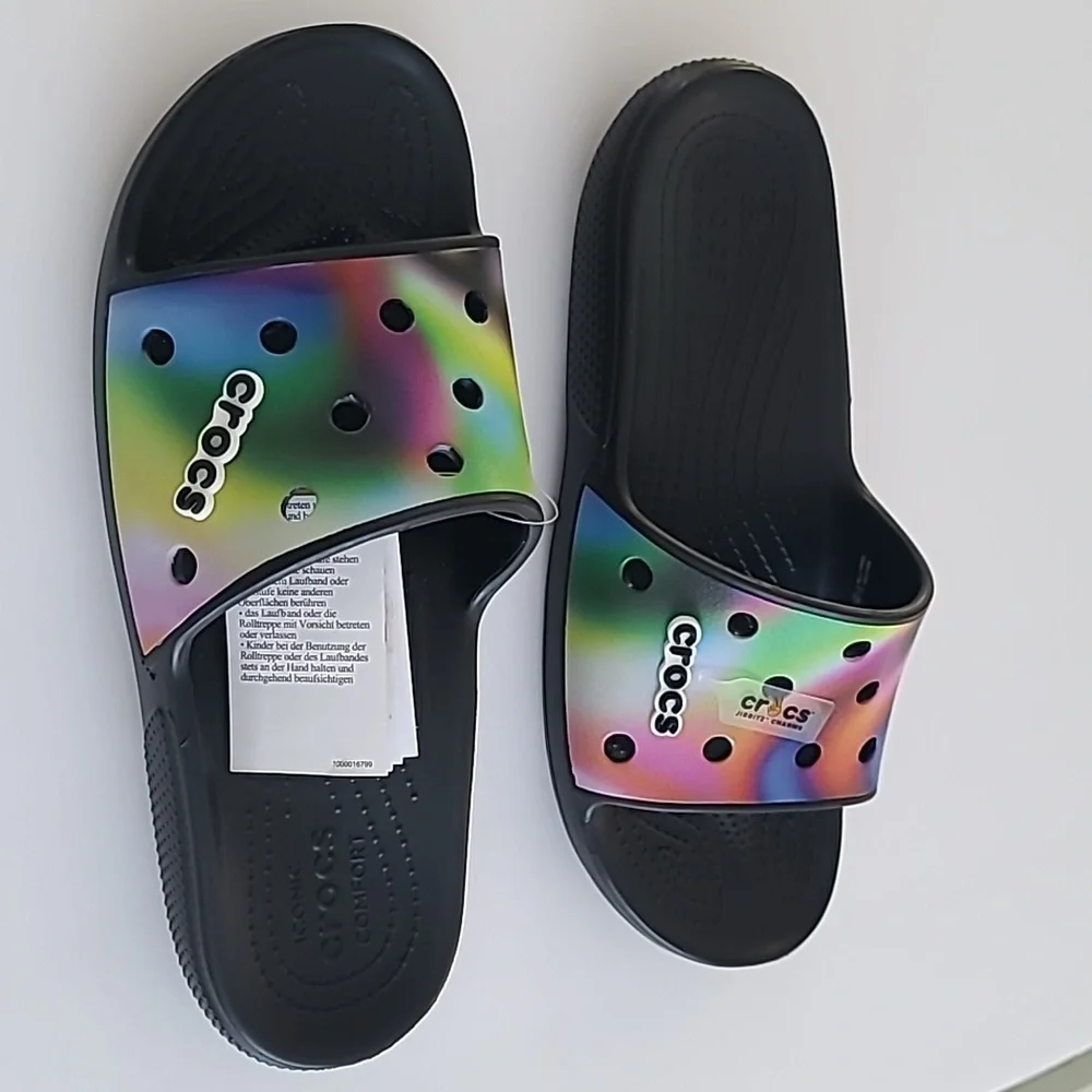 Crocs Men's Classic Solarized Slides Sandals Multicolor Size 13